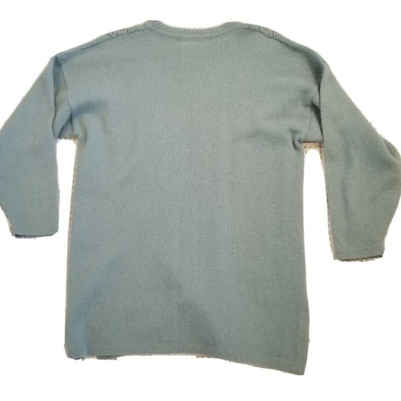 Fuzzy Royal Angora New Zealand Blue Lambswool - Picture 7 of 10